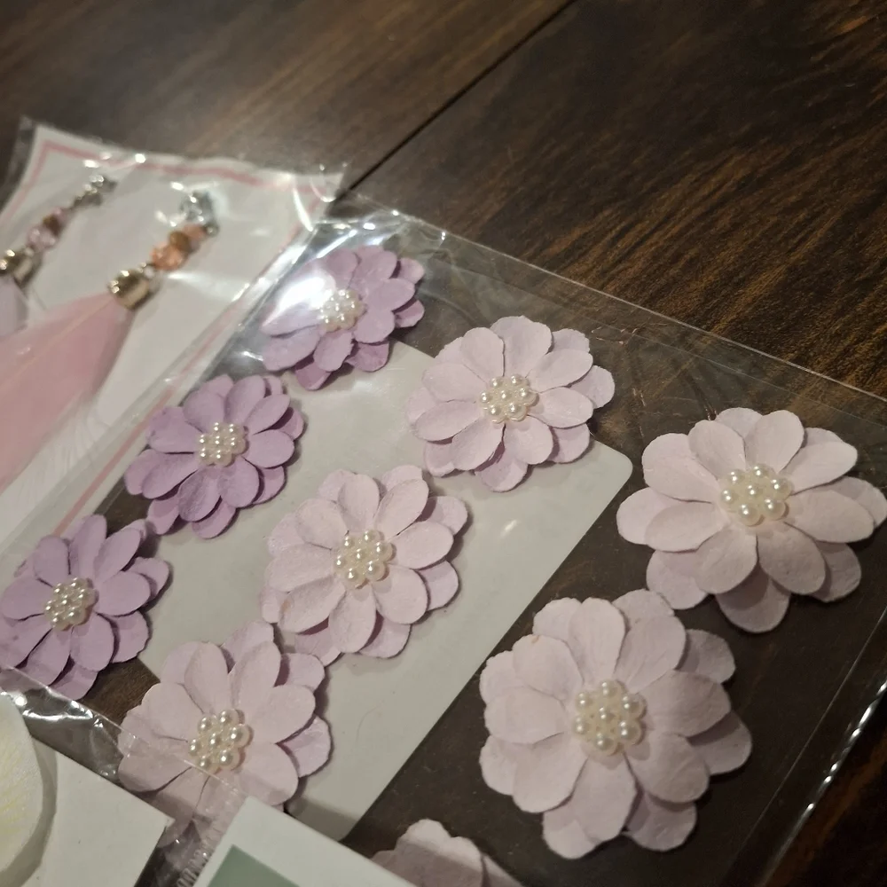 Paper Flower Floral Paper Crafts Mixed Media Scrapbook Art Supply  Embellishment
